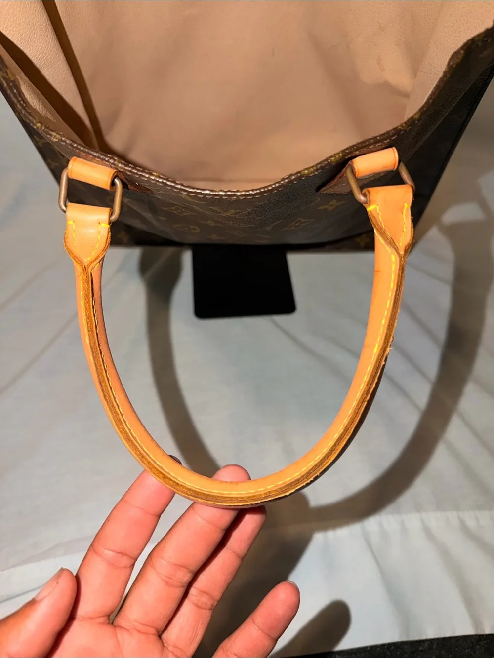 Louis Vuitton Vintage Sac Plat Monogram Tote Bag Handbag M51140
